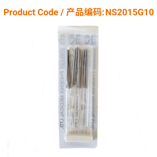 Korean S-Type Acupuncture Needles (10 in 1 with guide tube) 0.20 x 15mm | Phoenix Medical